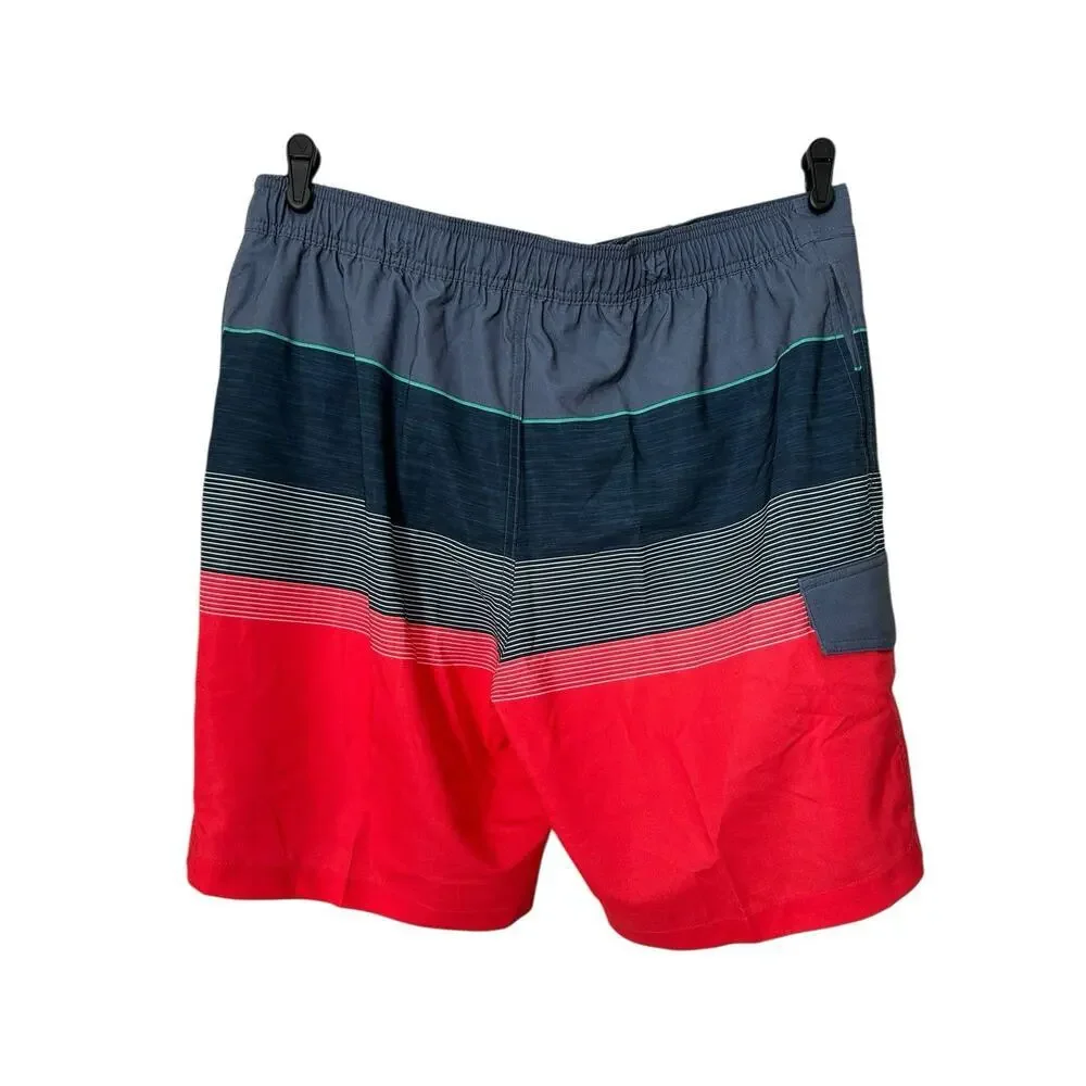 Sonoma Boardshorts Men's Large Navy Stripe Swimwear Beach Pool Coastal - Picture 4 of 11